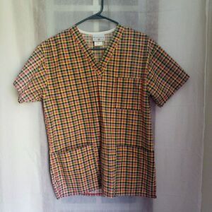 Peaches Uniforms Scrub Top Scrubs Medical Vet Dental Womens Size UNK